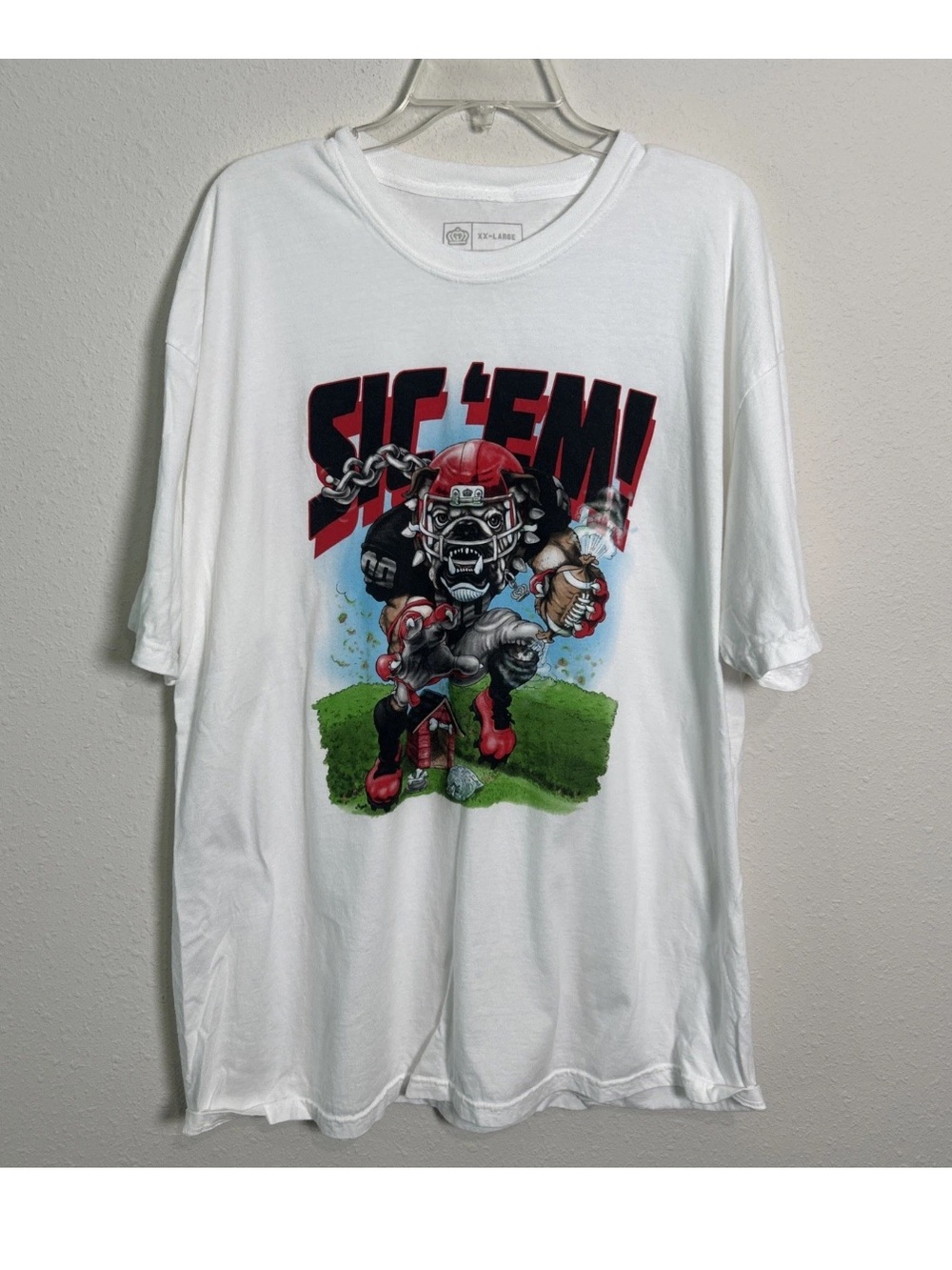 Georgia Bulldogs Sic ‘em Graphic White T-Shirt Mens 2XL White Glory days Apparel